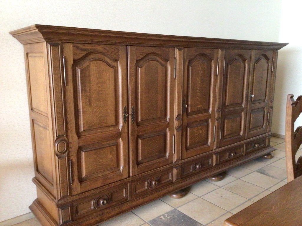Eetkamer, Ophalen, Met deur(en), Eikenhout, 200 cm of meer