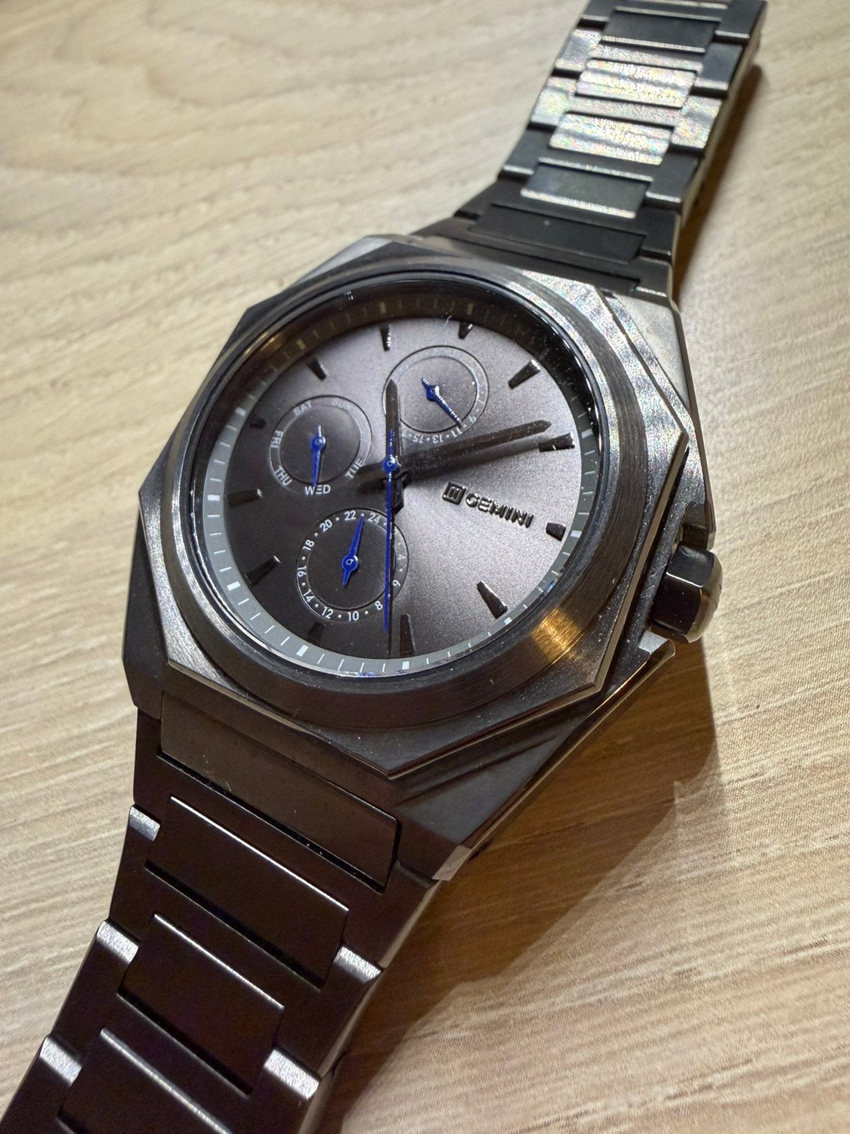 Gemini horloge, Ophalen, Staal, Staal, Polshorloge