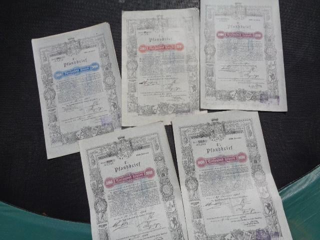 LOT met Oostenrijkse waardepapieren uit aanvang 1900, Ophalen of Verzenden, Voor 1920, Overige typen