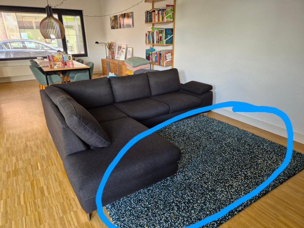 Tapijt in prima staat! (Zetel ook te koop), Huis en Inrichting, Stoffering | Tapijten en Vloerkleden, Ophalen, Groen