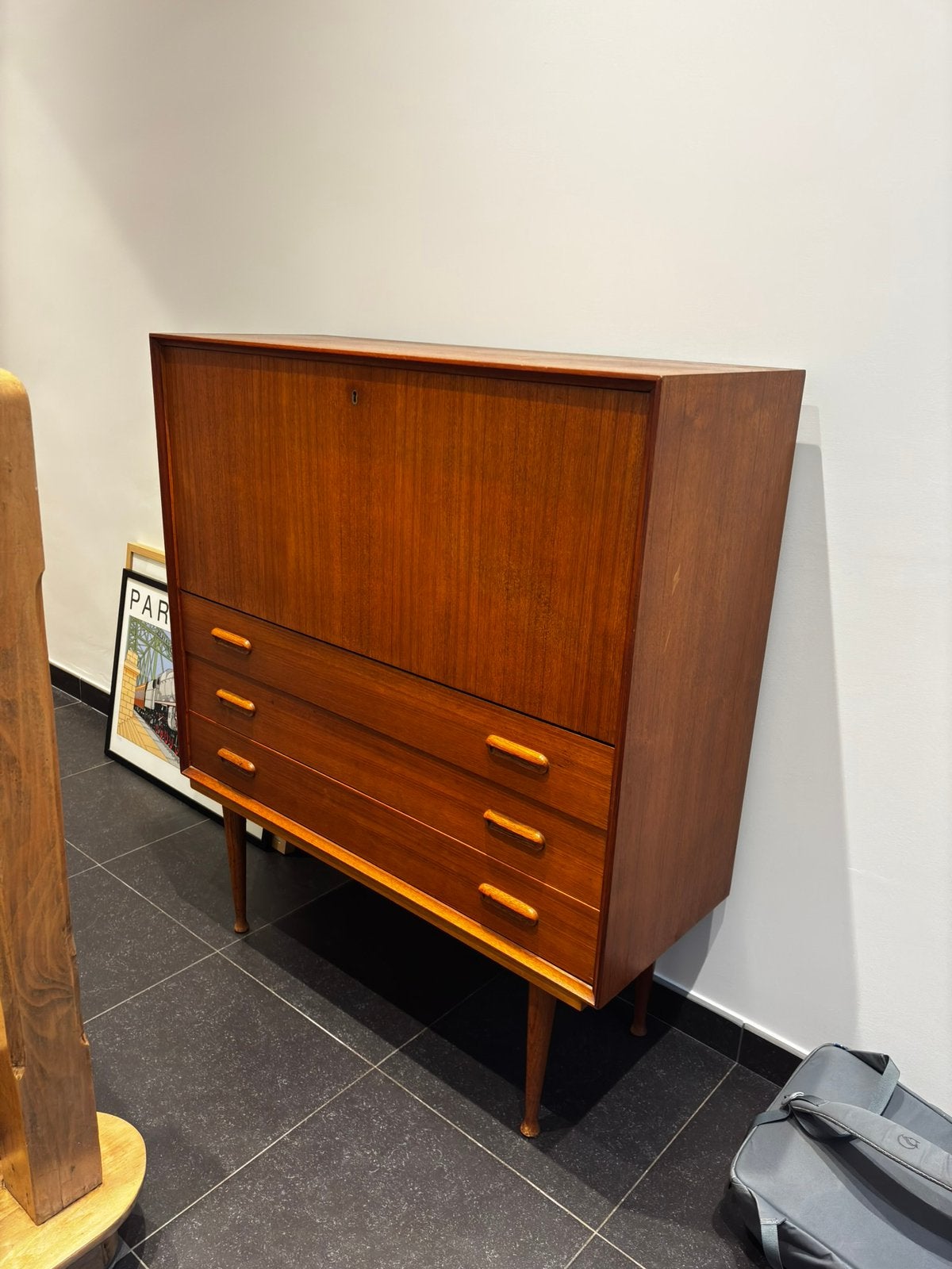 Meuble Secrétaire Vintage Design Scandinave, Maison & Meubles, Enlèvement, Comme neuf