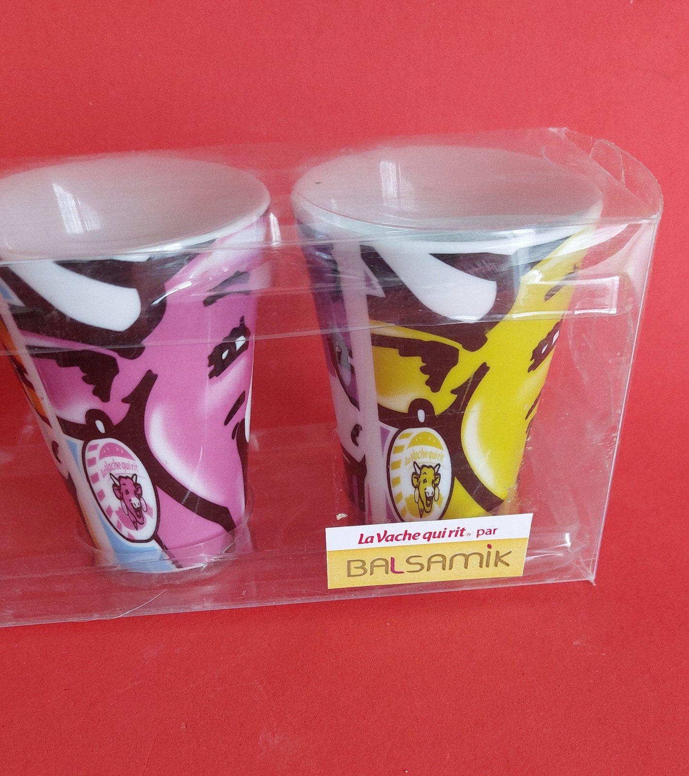 Set van 6 kopjes The Laughing Cow... pop-artstijl, Ophalen of Verzenden, Nieuw, Verpakking