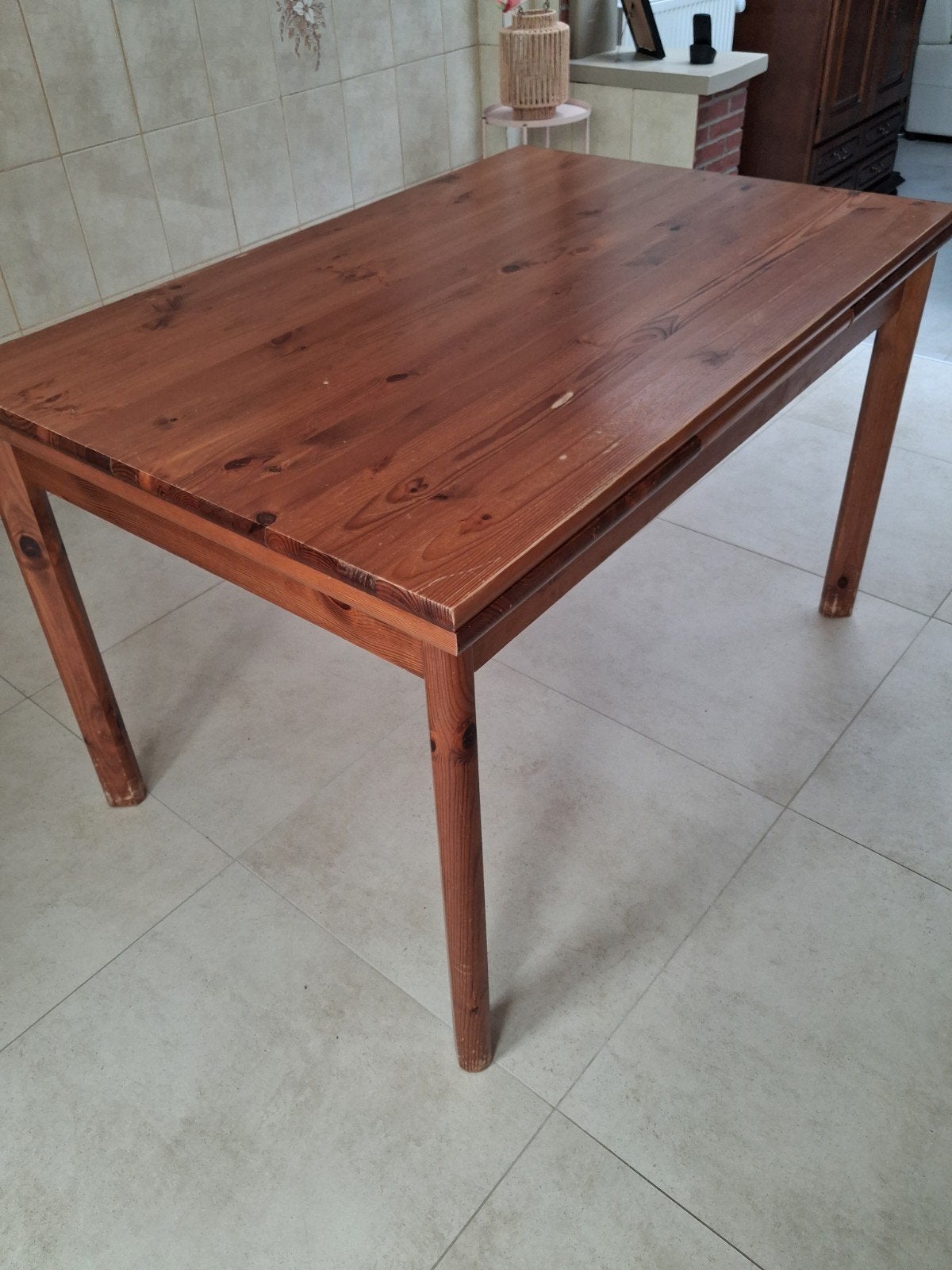 table en pin, Maison & Meubles, Tables | Tables à manger, Cinq personnes ou plus, Enlèvement, Utilisé, 50 à 100 cm