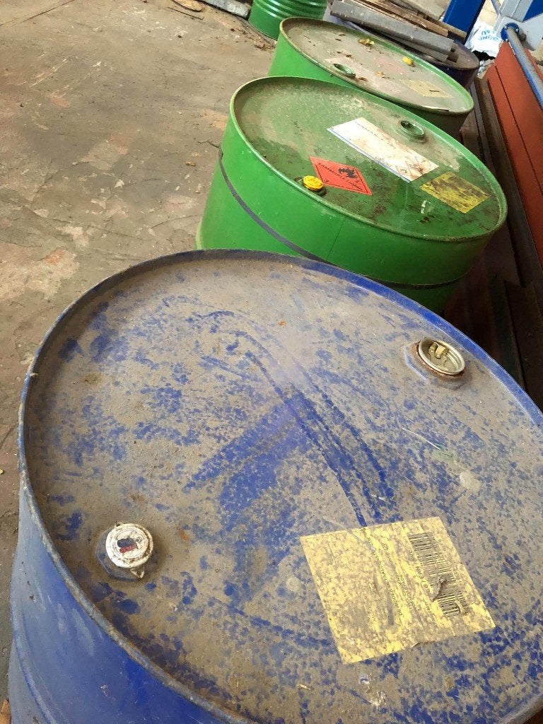 metalen vat 220 liter, Ophalen, Gebruikt, IJzer