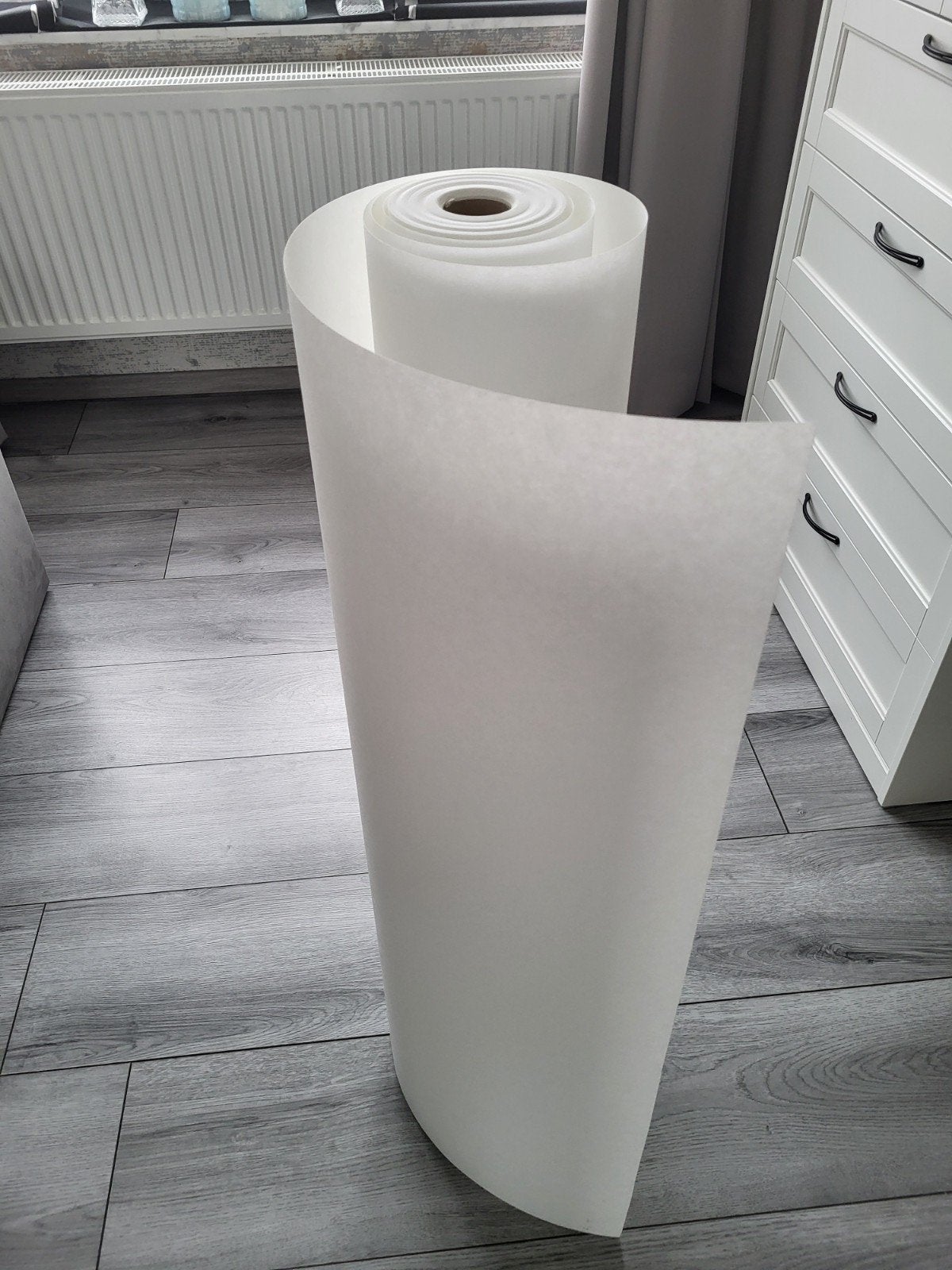 wit glasvezelbehang +- 20m, Ophalen, Glasvezelbehang, 10 tot 25 m², Wit