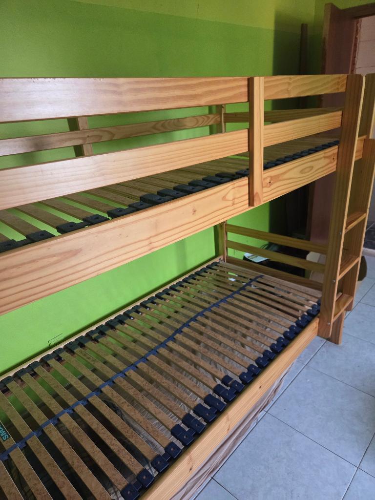 Houten stapelbed, Enlèvement, Comme neuf, Lits superposés