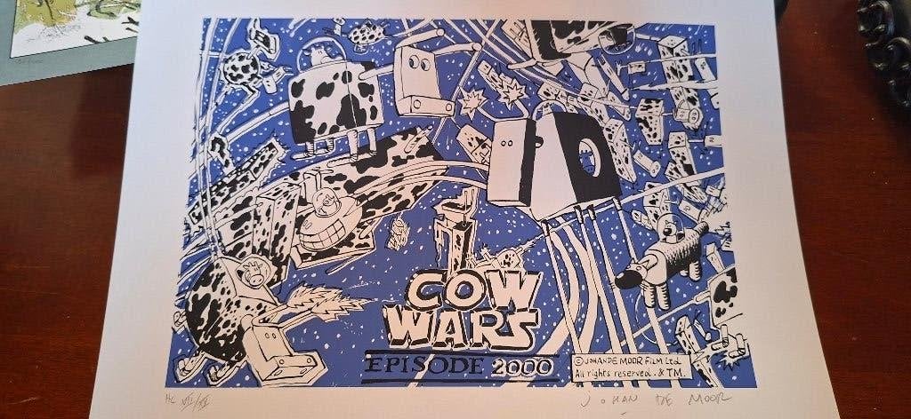 JOHAN DE MOOR BD AFFICHE LA VACHE, Neuf, Enlèvement ou Envoi, Une BD, JOHAN DE MOOR