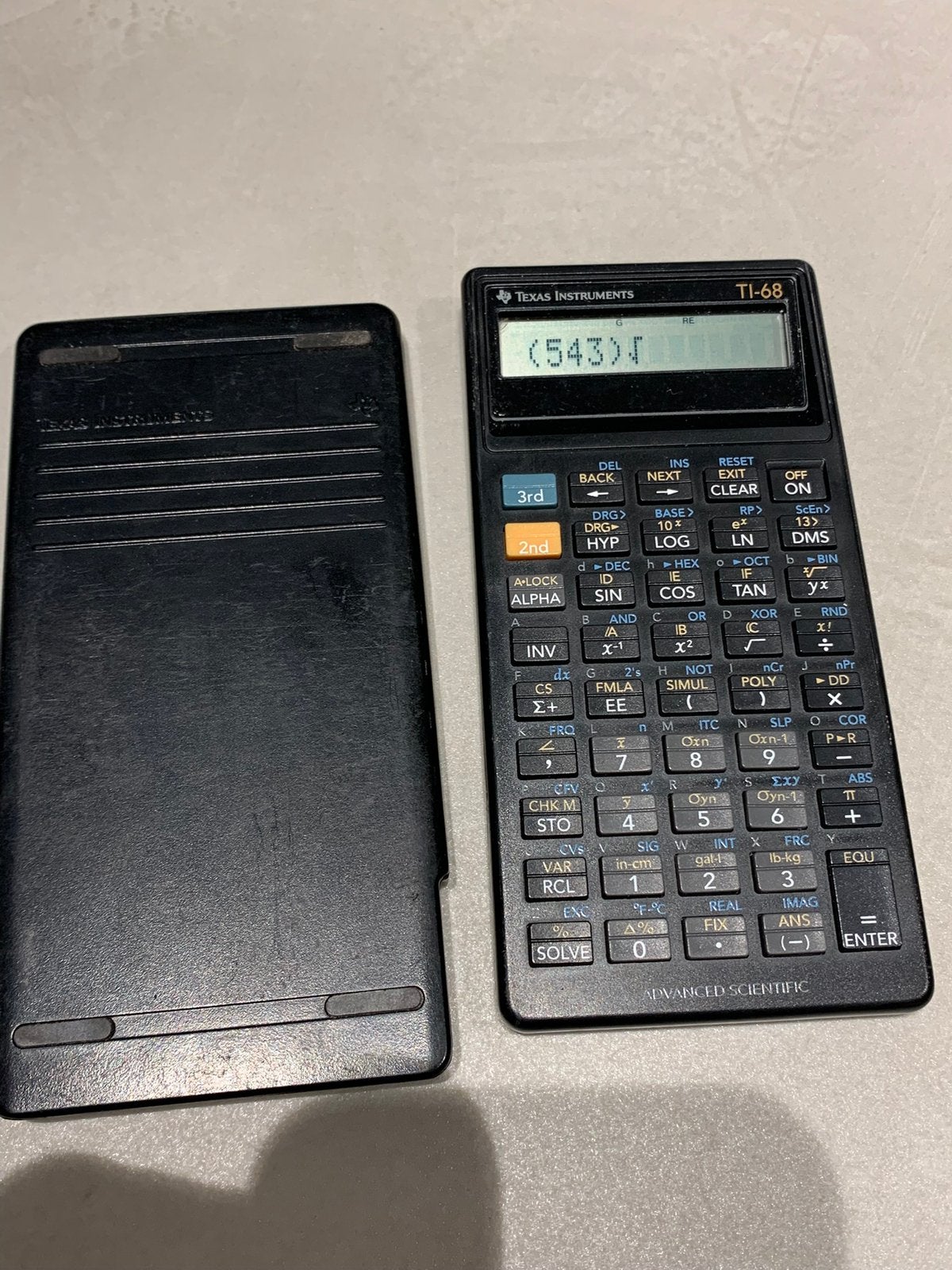 Texas Instruments TI-68 Wetenschappelijke rekenmachine, Ophalen of Verzenden, Zo goed als nieuw