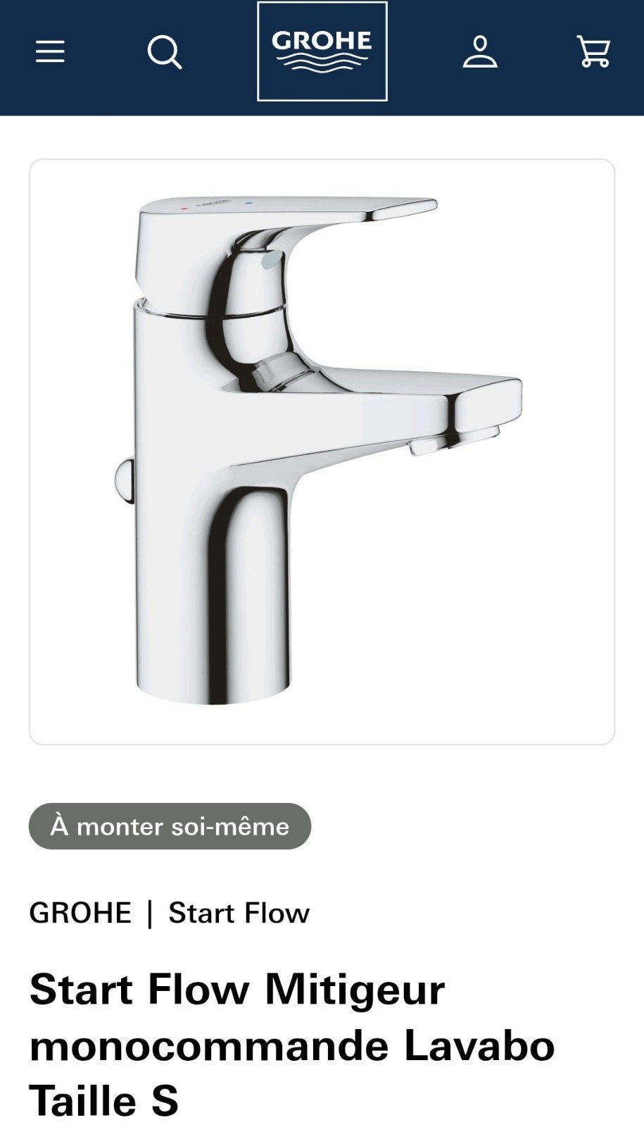 Robinet mitigeur Grohe neuf!, Bricolage & Construction, Sanitaire, Enlèvement ou Envoi, Robinet