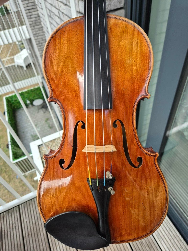 Oude 4/4 Viool - Léon Mougenot Gauché 1924, Musique & Instruments, Violon, Violon 4/4, Utilisé, Enlèvement