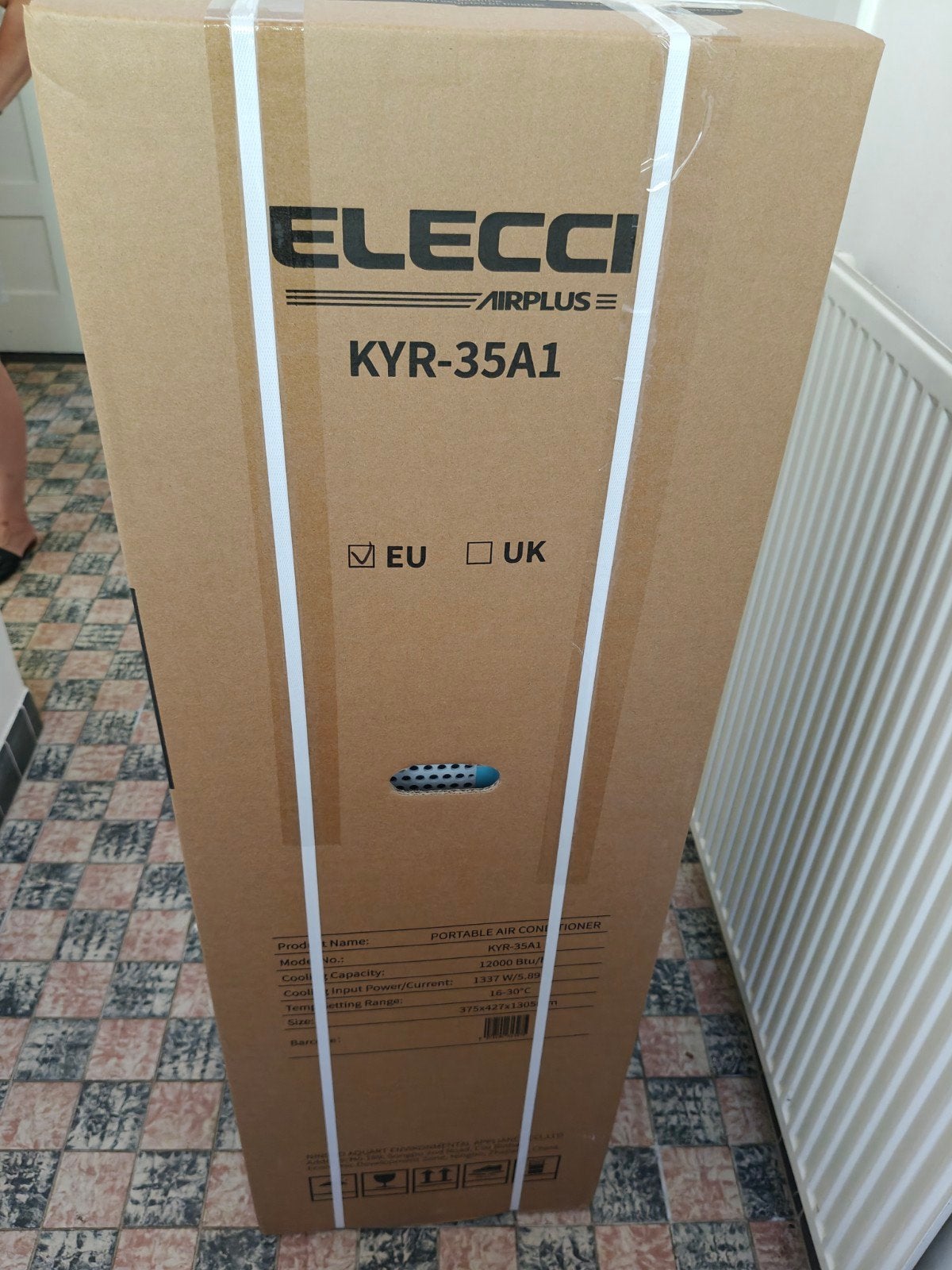 Climatiseur mobile ELECCI 12000 BTU en parfait état, Enlèvement, Ventilation, Climatiseur mobile, Minuterie