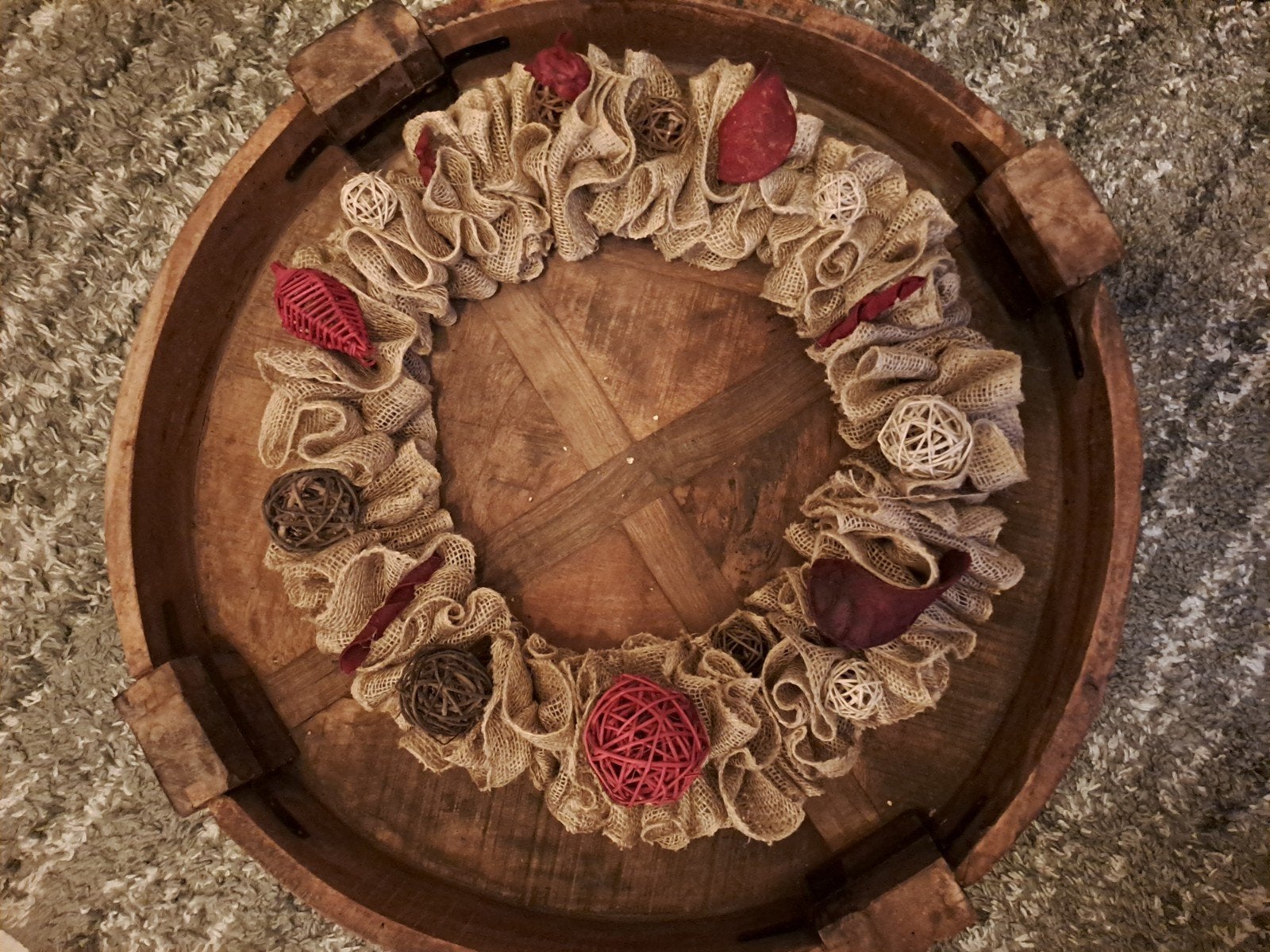Decoratieve krans +/- 55cm, Maison & Meubles, Enlèvement, Couronne
