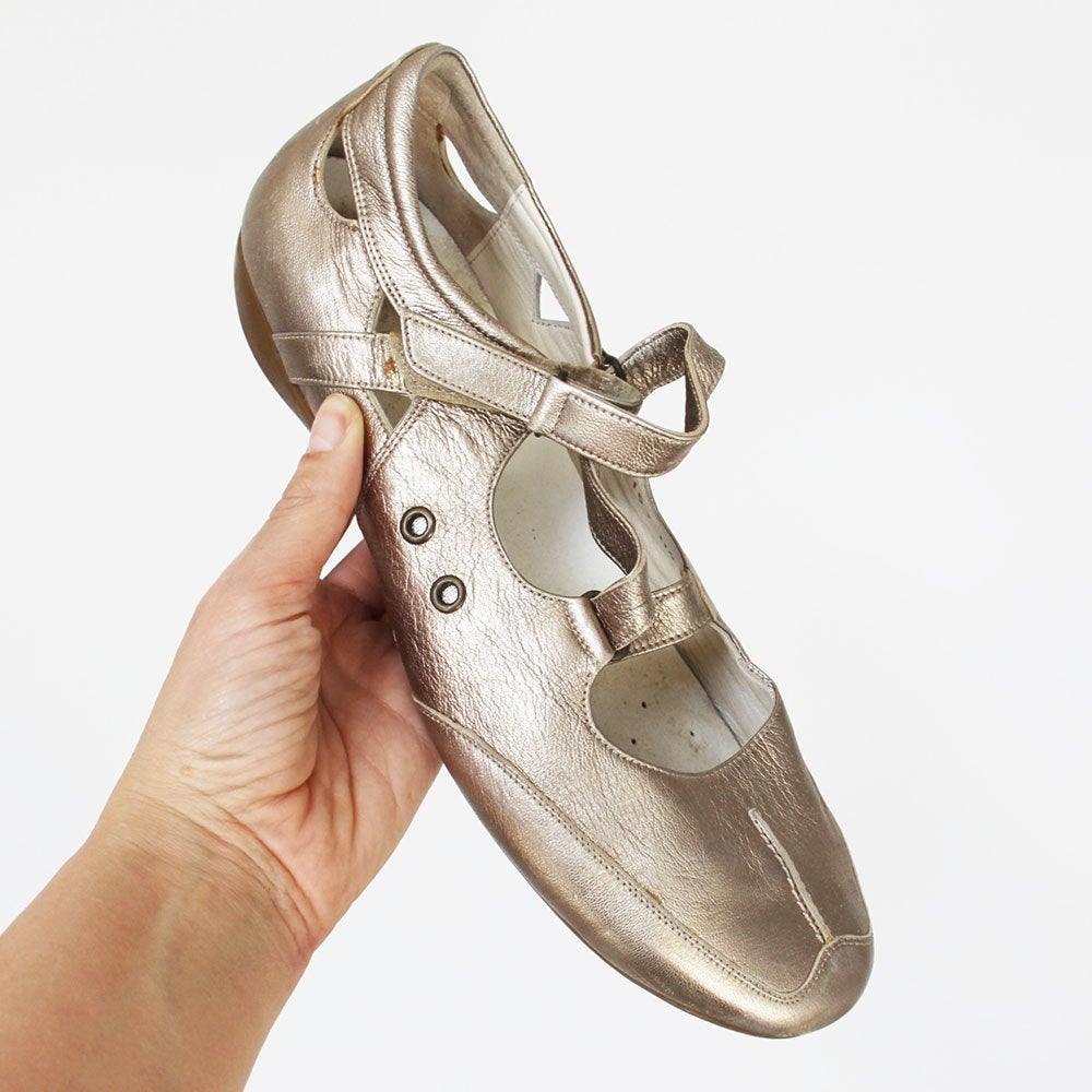 Goud / Zilveren Footnotes Instappers -s5 (Maat H4/41) € 45,-, Kleding | Dames, Overige kleuren, Instappers, Ophalen of Verzenden