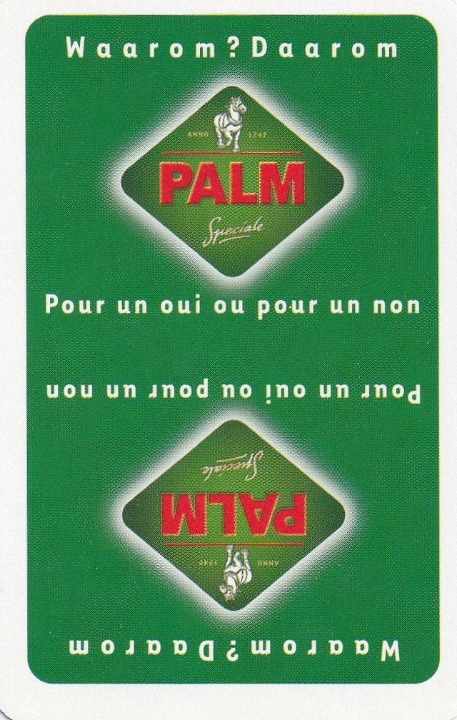 B 121 / S K PALM WAAROM DAAROM, Verzamelen, Speelkaarten, Jokers en Kwartetten, Ophalen of Verzenden, Nieuw, Speelkaart(en)