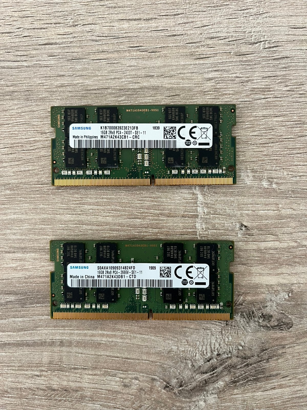 16gb(x2) DDR4 2Rx8 Samsung, Computers en Software, RAM geheugen, Ophalen of Verzenden, Gebruikt, DDR4