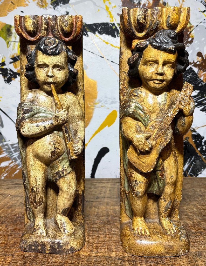 18 de eeuwse houten putti’s, Enlèvement