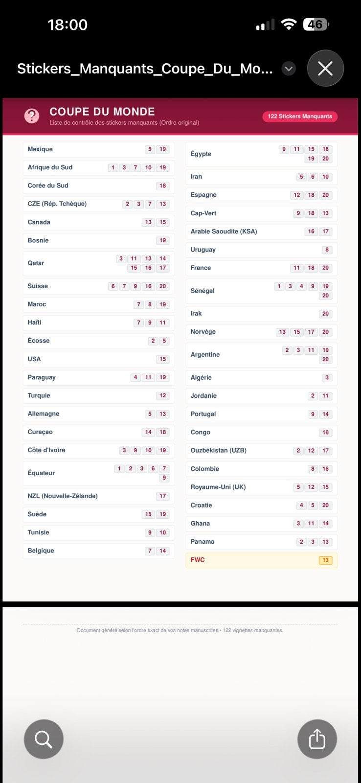 Echange panini coupe du monde 2026, Enlèvement, Comme neuf
