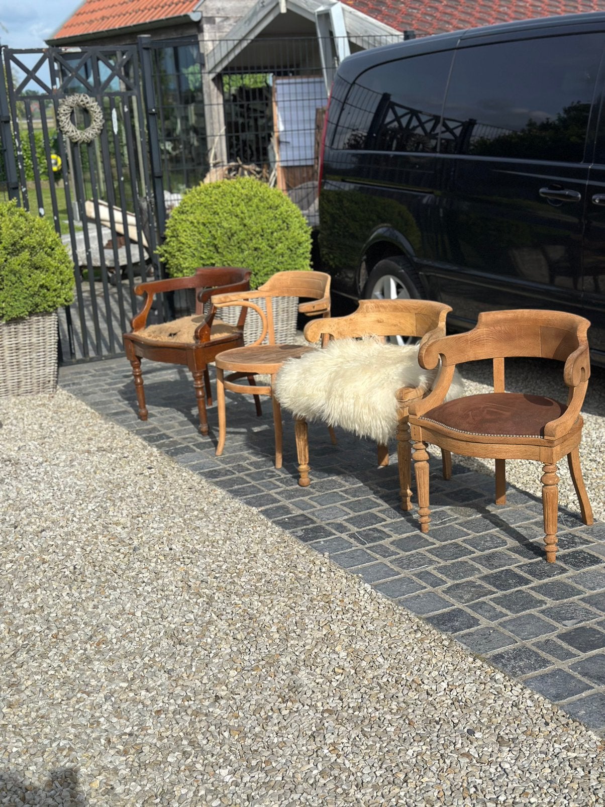 5 antieke stoelen te koop, Enlèvement