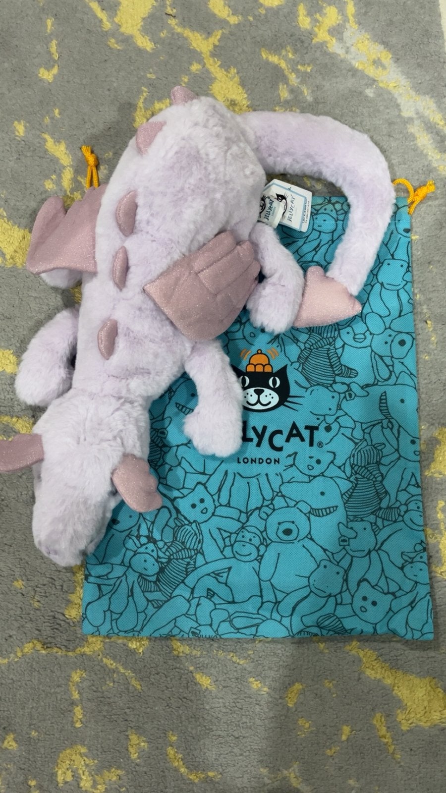 purple dragon jellycat, Neuf, Jellycat, Overige karakters, Violet