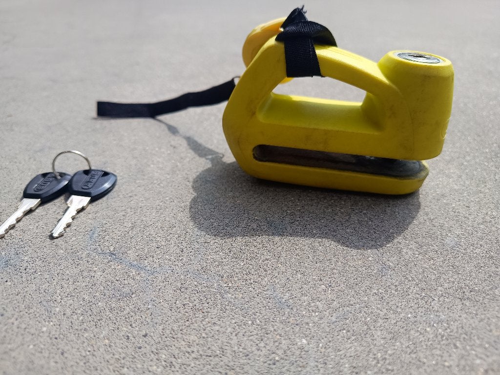 schijfremslot Abus, Ophalen of Verzenden, Gebruikt