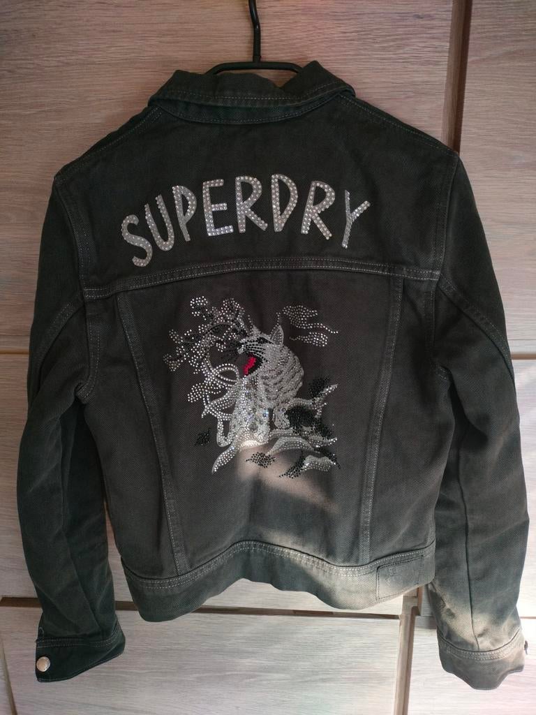 Nieuw jeans jasje superdry maat s, Ophalen, Maat 36 (S)