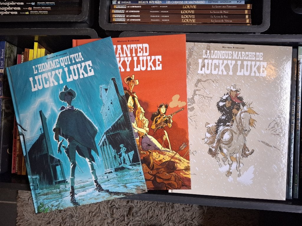 LUCKY LUKE M BONHOMME TOMES 1 à 3 SERIE COMPLETE TBE, Complete serie of reeks, Ophalen of Verzenden, Zo goed als nieuw
