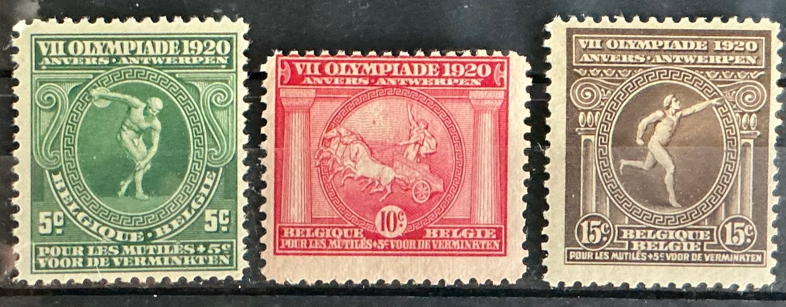 LOT 726. COB: 179/81. JEUX OLYMPIQUES.VLH. Gomme, Trace d'autocollant, Enlèvement ou Envoi, Non oblitéré, Sport