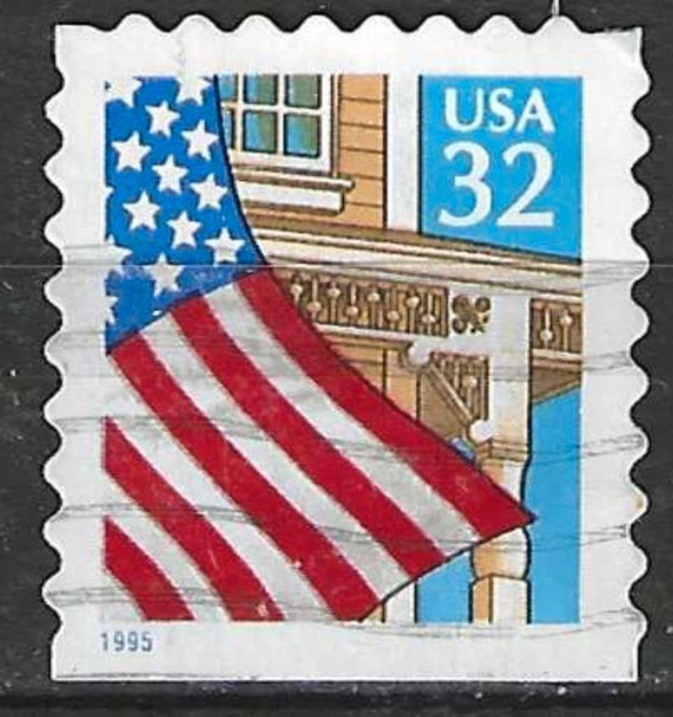 États-Unis 1997 - Yvert 2578 O - Drapeau sur le porche (ST), Envoi, Affranchi