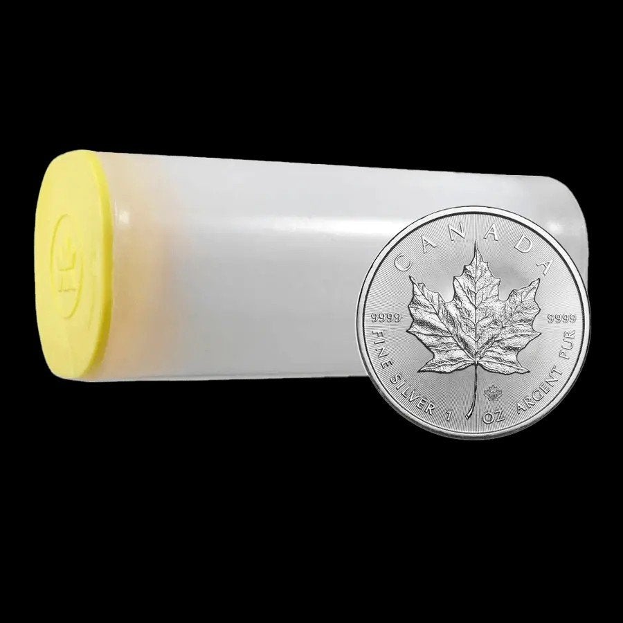 Maple leaf tube zilveren munt, Ophalen of Verzenden, Zilver