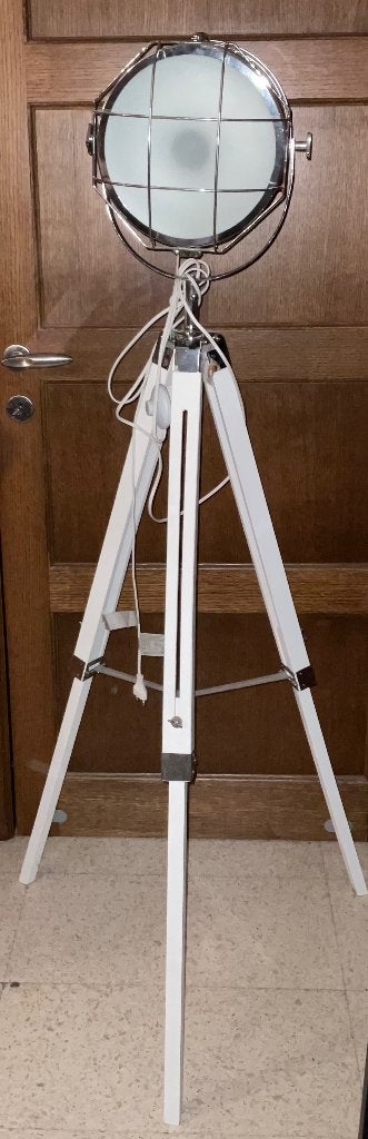 Staande lamp industrieel, Huis en Inrichting, Ophalen, Zo goed als nieuw, Glas, 150 tot 200 cm