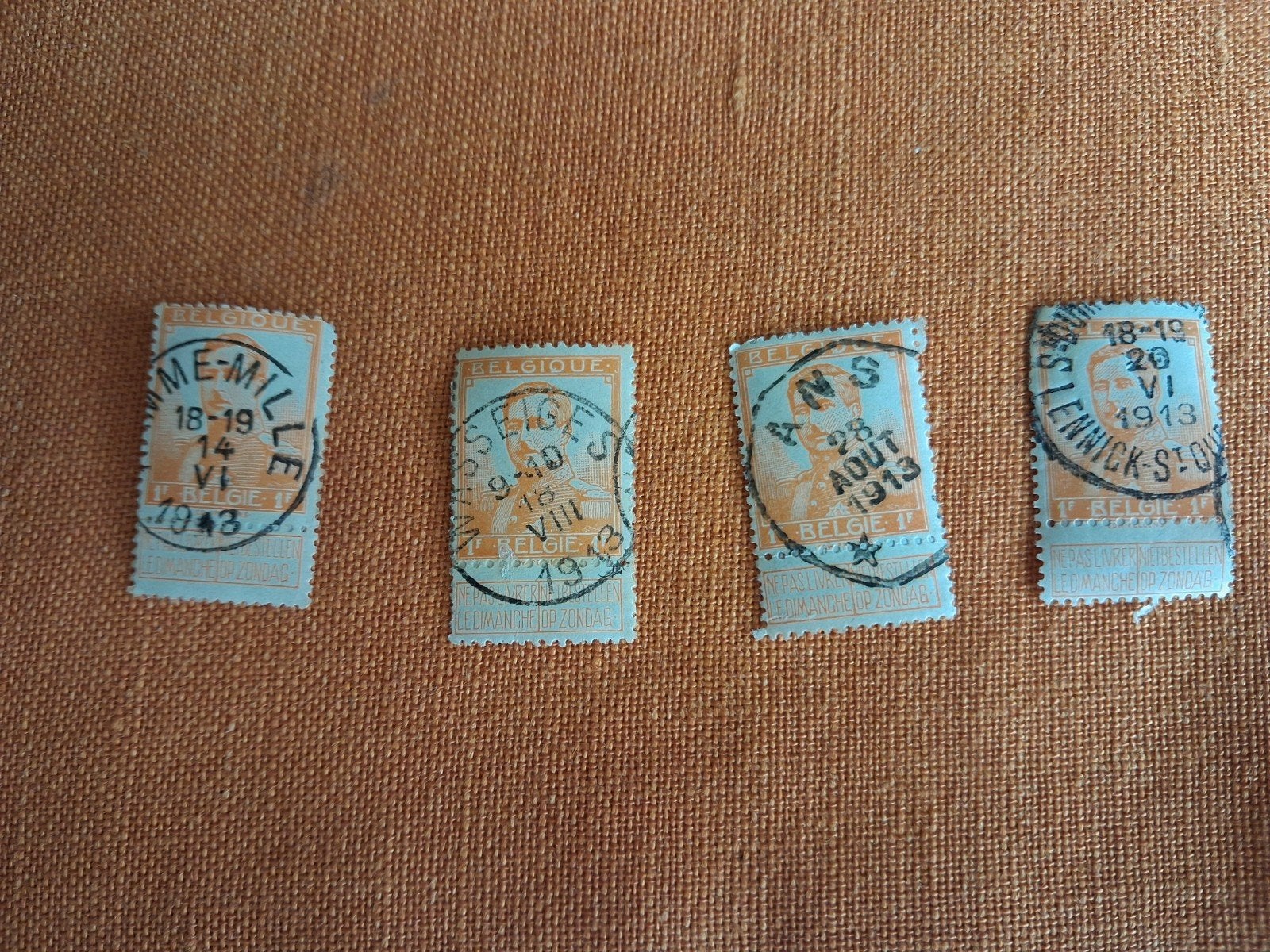 1912 Timbres belges oblitérés COB 116, Timbres & Monnaies, Enlèvement ou Envoi
