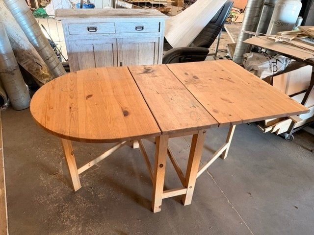 Opvouwbare houten tafel, Ophalen, Rechthoekig
