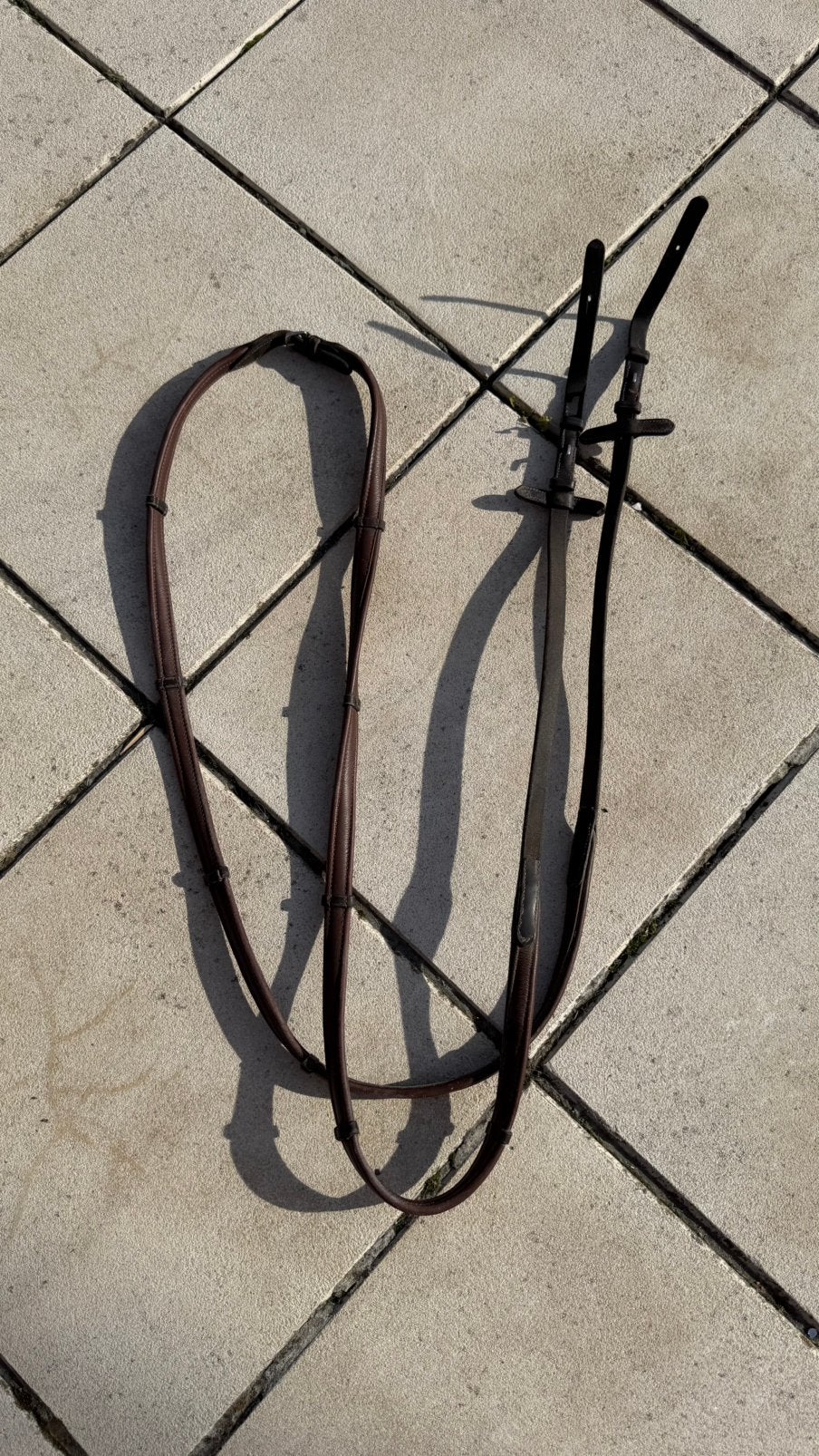 Rênes de cheval en cuir marron, Marron, Enlèvement ou Envoi, Full, Utilisé