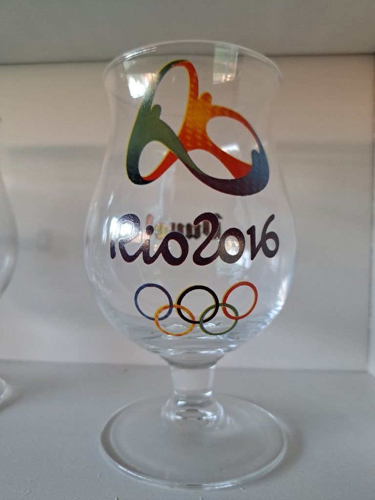 duvel glas rio 2016, Verzamelen, Ophalen of Verzenden, Zo goed als nieuw, Glas of Glazen, Duvel
