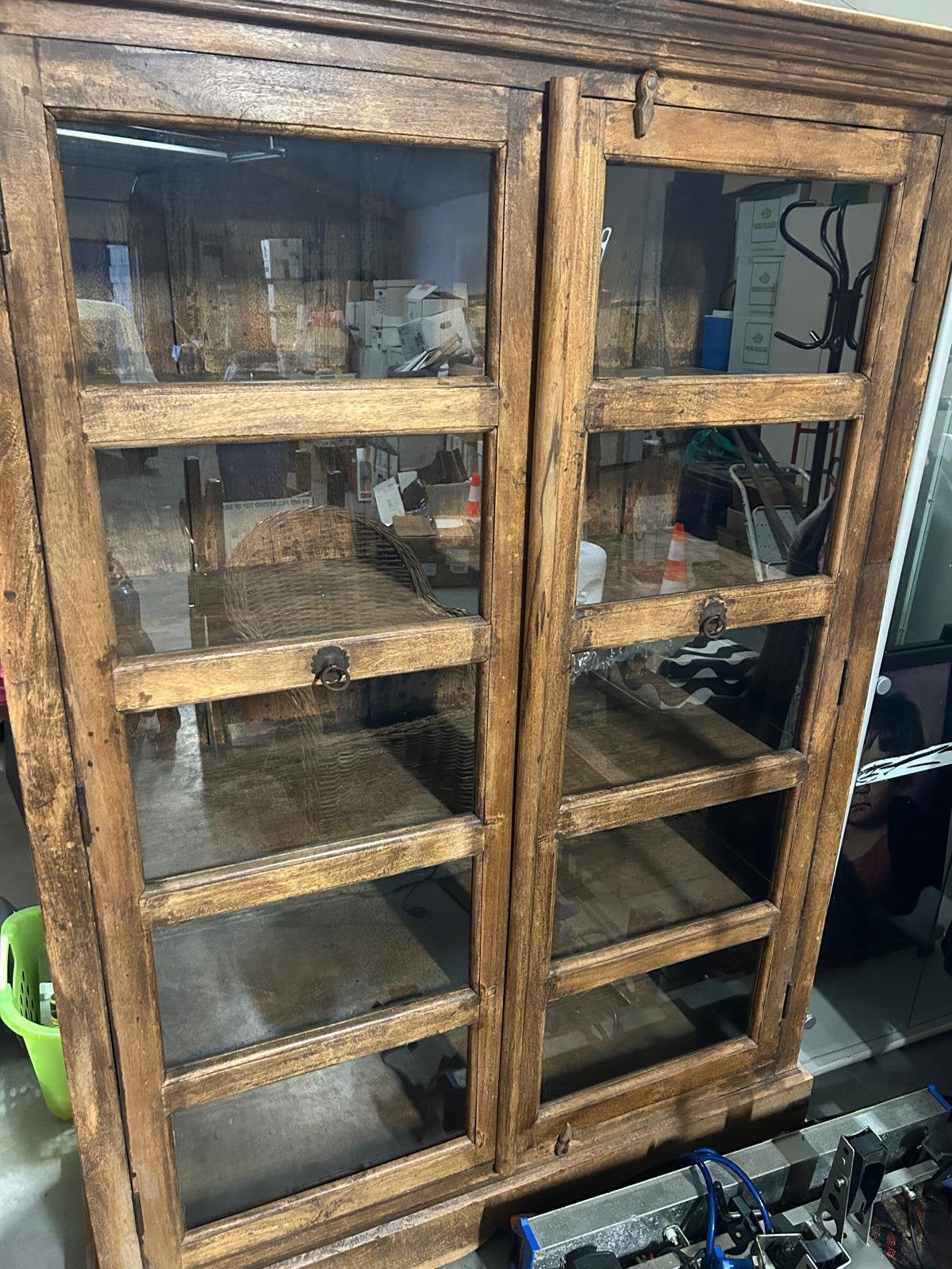 Houten vitrinekast, Huis en Inrichting, Ophalen, Gebruikt