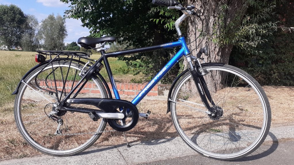 Herenfiets PRESTIGE in orde 28 inch 6 vers ledverlichting, Fietsen en Brommers, Ophalen, Versnellingen