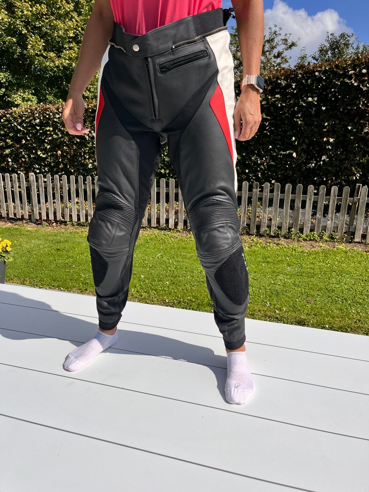 Pantalon moto en cuir taille 50, Enlèvement ou Envoi, Comme neuf