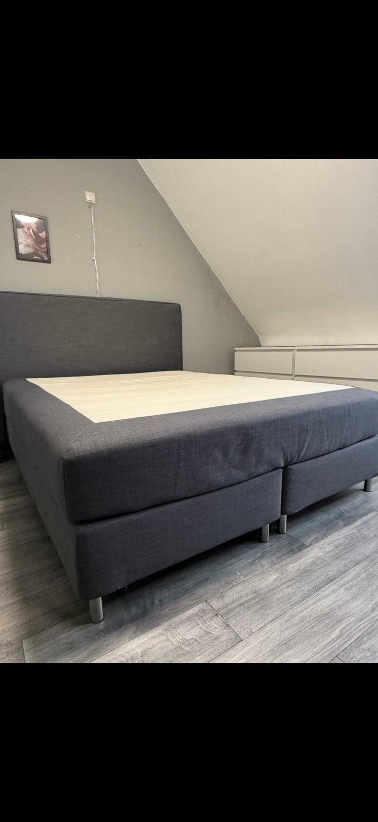 boxspring zonder topper, Ophalen, Tweepersoons, Zo goed als nieuw, 200 cm