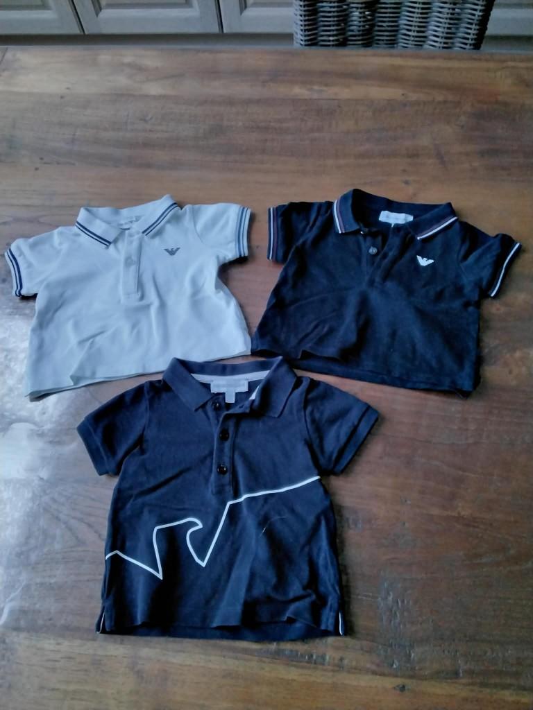 3 polo's merk Armani maat 62, Kinderen en Baby's, Babykleding | Maat 62, Ophalen