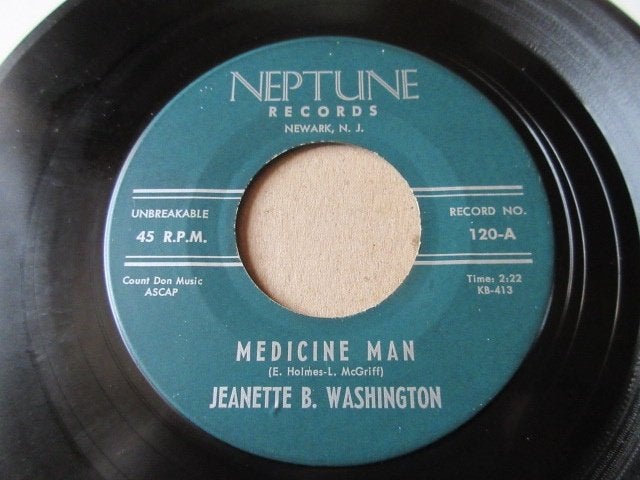 Jeanette B. Washington ‎– Medicine Man / Tears fall, CD & DVD, Vinyles Singles, Utilisé, R&B et Soul, Pressage original, Envoi