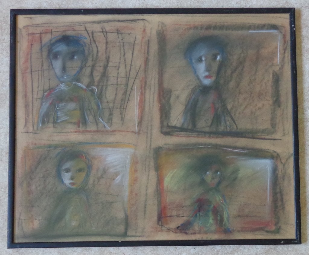 OMAR VAN MEERVELDE / PORTRETTEN / ORIGINEEL / 60x72cm KADER, Ophalen