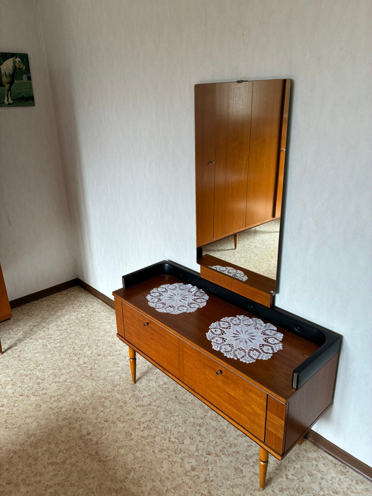 Chambre vintage, années 1960, Teck, Vintage jaren 60, Comme neuf, Enlèvement