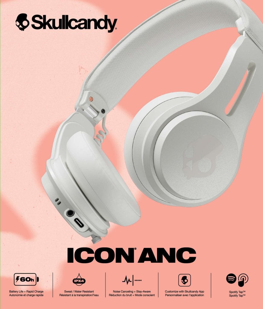 Skullcandy Icon ANC Koptelefoon Bone/ Orange, Niet ingevuld, Niet ingevuld, Nieuw, Ophalen of Verzenden