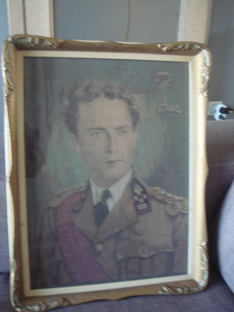 RYL #11 - GEWEVEN PORTRET LEOPOLD III, Verzamelen, Ophalen of Verzenden, Gebruikt, Kaart, Foto of Prent