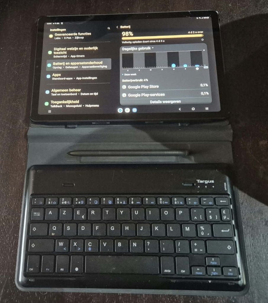 Samsung Galaxy Tab S6 Lite (4G/LTE) met toetsenbord & S Pen, Computers en Software, SM-P615, 11 inch, Zo goed als nieuw, Gps