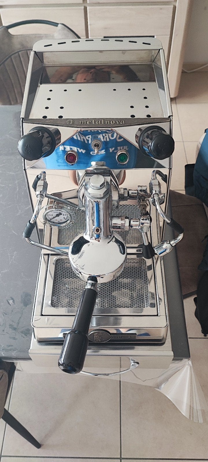machine à expresso en acier inoxydable, Animaux & Accessoires, Enlèvement ou Envoi, Comme neuf