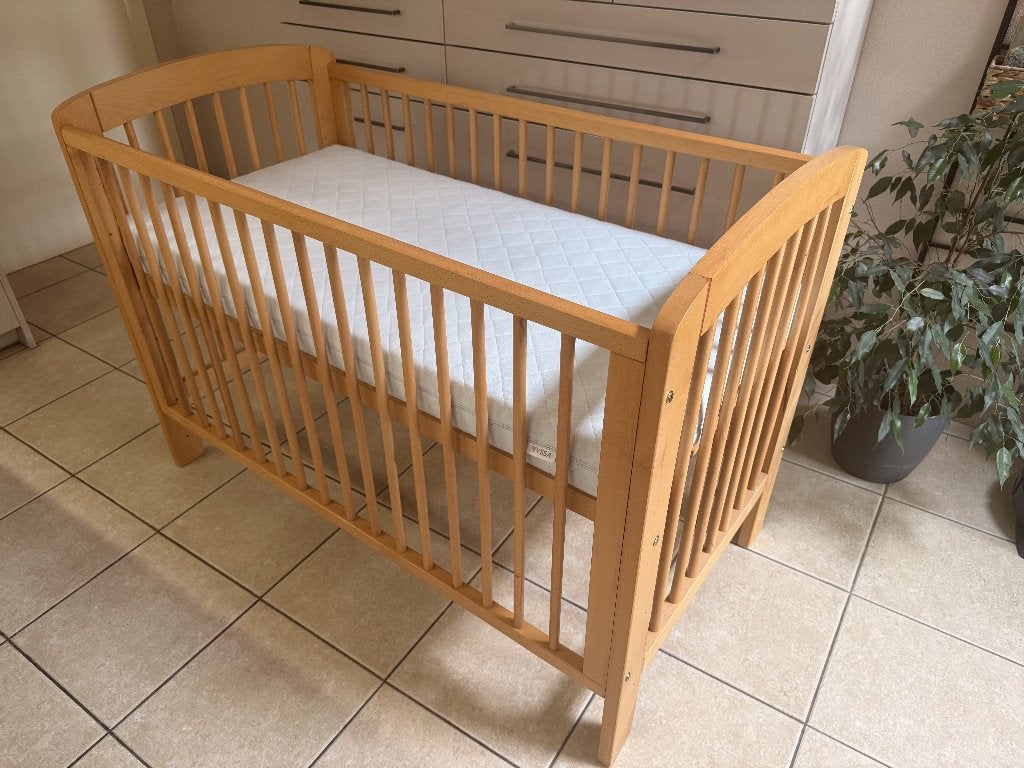 houten babybedje, Moins de 70 cm, Utilisé, Moins de 140 cm, Enlèvement