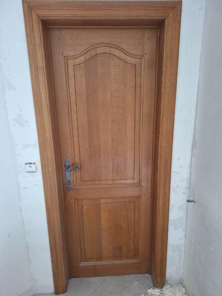 Lot de 8 portes en chêne, ebrassement,chambranle,poignée, Bricolage & Construction, 75 à 150 cm, Comme neuf, Enlèvement, Autres types