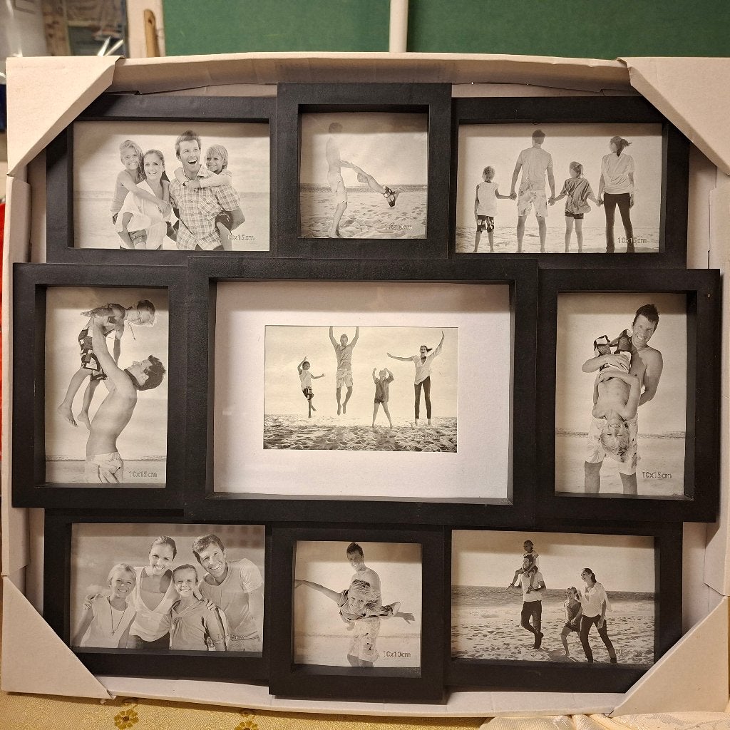 grote fotokader collage voor 9 foto's - fotolijst, Hout, Collagefotolijst, Nieuw, Ophalen of Verzenden