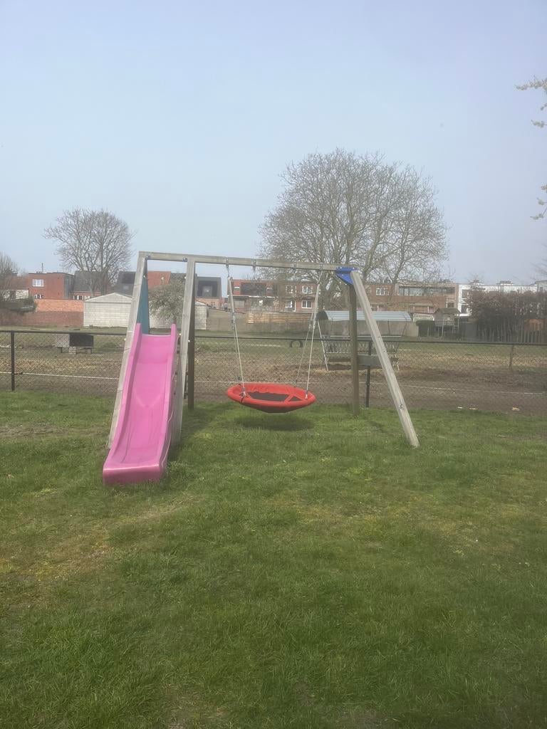Schommel met schuifaf, Kinderen en Baby's, Speelgoed | Buiten | Speeltoestellen, Ophalen, Gebruikt, Schommel